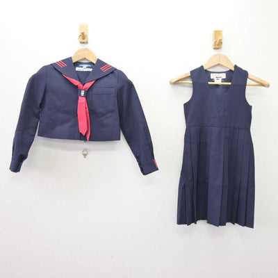 【中古】東京都 川村小学校 女子制服 2点 (セーラー服・ジャンパースカート) sf068988