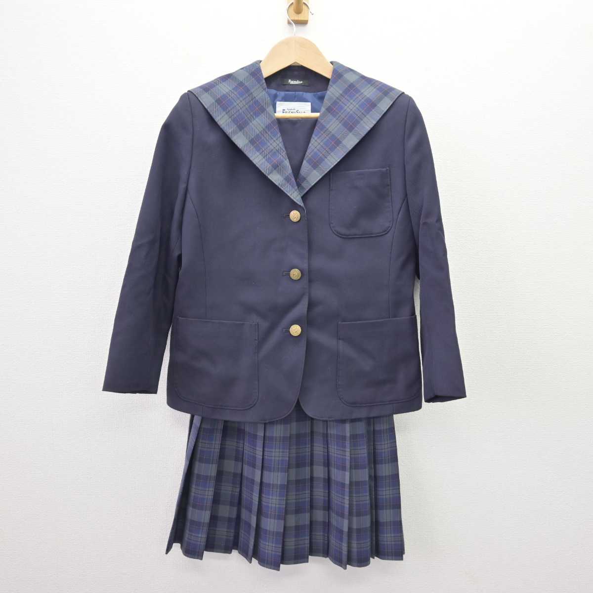 【中古】愛媛県 土居中学校 女子制服 3点 (ブレザー・スカート) sf069008