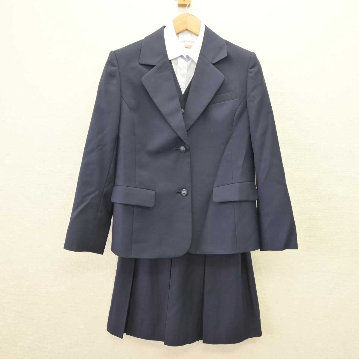 【中古】大阪府 豊中市立第十六中学校 女子制服 4点 (ブレザー・ベスト・シャツ・スカート) sf069012