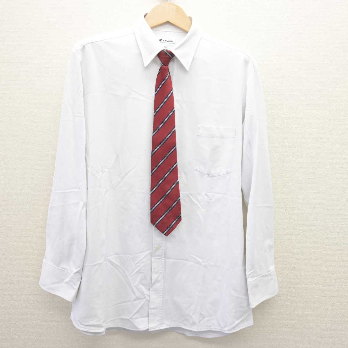 【中古】佐賀県 神埼清明高等学校 男子制服 6点 (ブレザー・シャツ・ズボン) sf069034