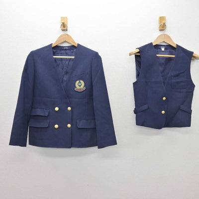 【中古】大分県 大分中学校・高等学校 女子制服 3点 (ブレザー・ベスト・スカート) sf069037