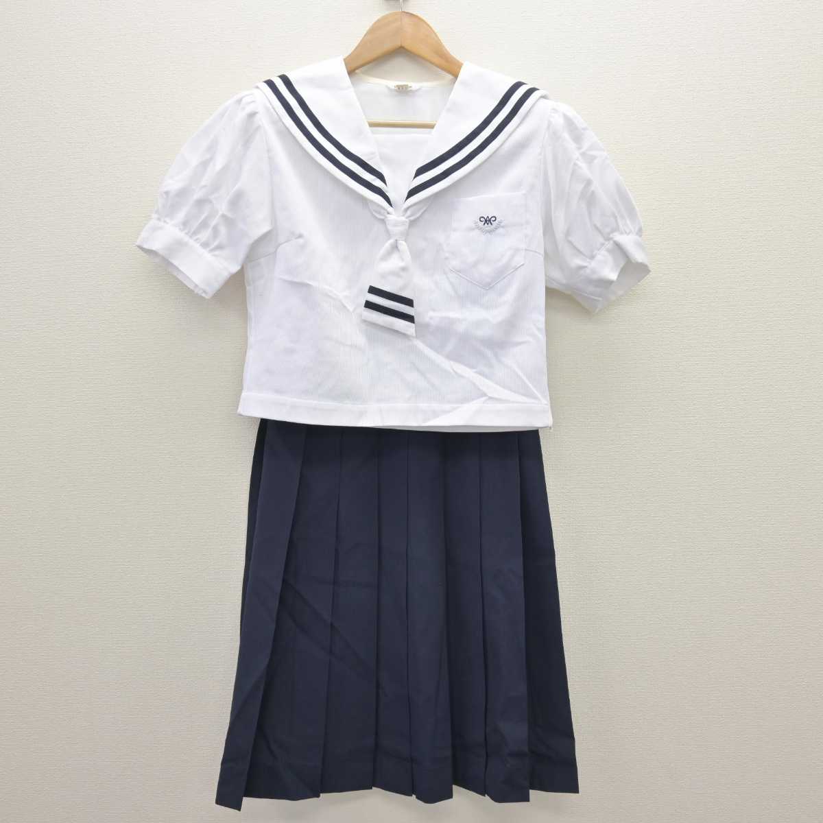 【中古】大分県 大分中学校・高等学校 女子制服 3点 (セーラー服・スカート) sf069038