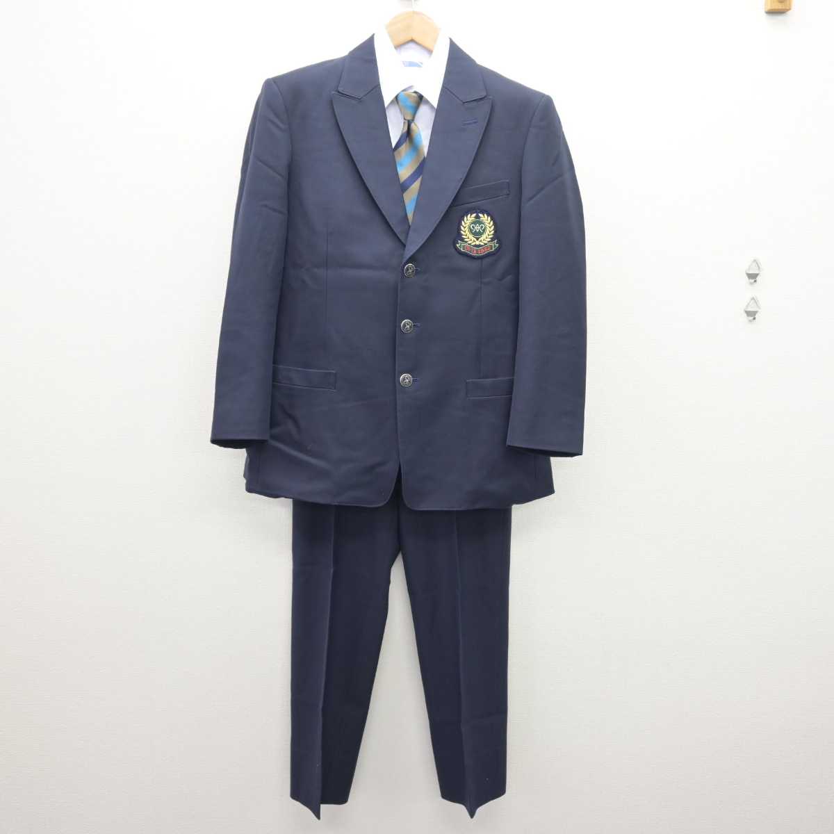 【中古】大分県 大分中学校・高等学校 男子制服 4点 (ブレザー・シャツ・ズボン) sf069047