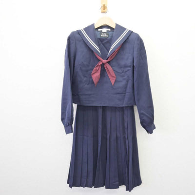 【中古】愛知県 豊南中学校 女子制服 3点 (セーラー服・スカート) sf069063