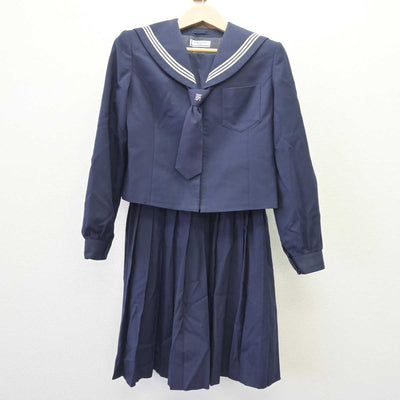 【中古】青森県 古川中学校 女子制服 3点 (セーラー服・ジャンパースカート) sf069095