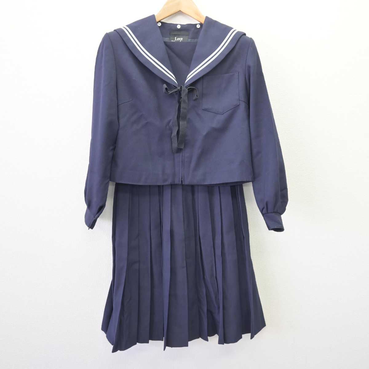 【中古】愛知県 十四山中学校 女子制服 3点 (セーラー服・スカート) sf069128