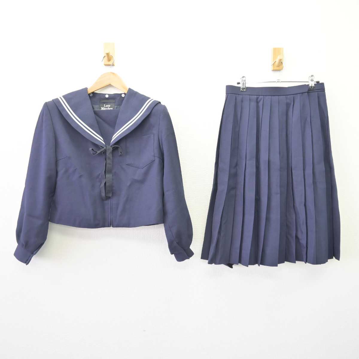 【中古】愛知県 十四山中学校 女子制服 3点 (セーラー服・スカート) sf069128