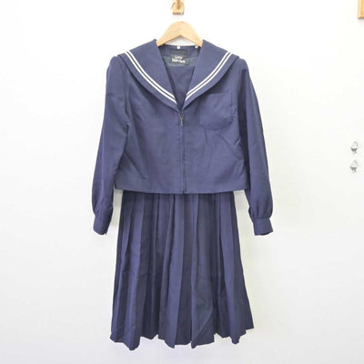 【中古】愛知県 十四山中学校 女子制服 2点 (セーラー服・スカート) sf069129