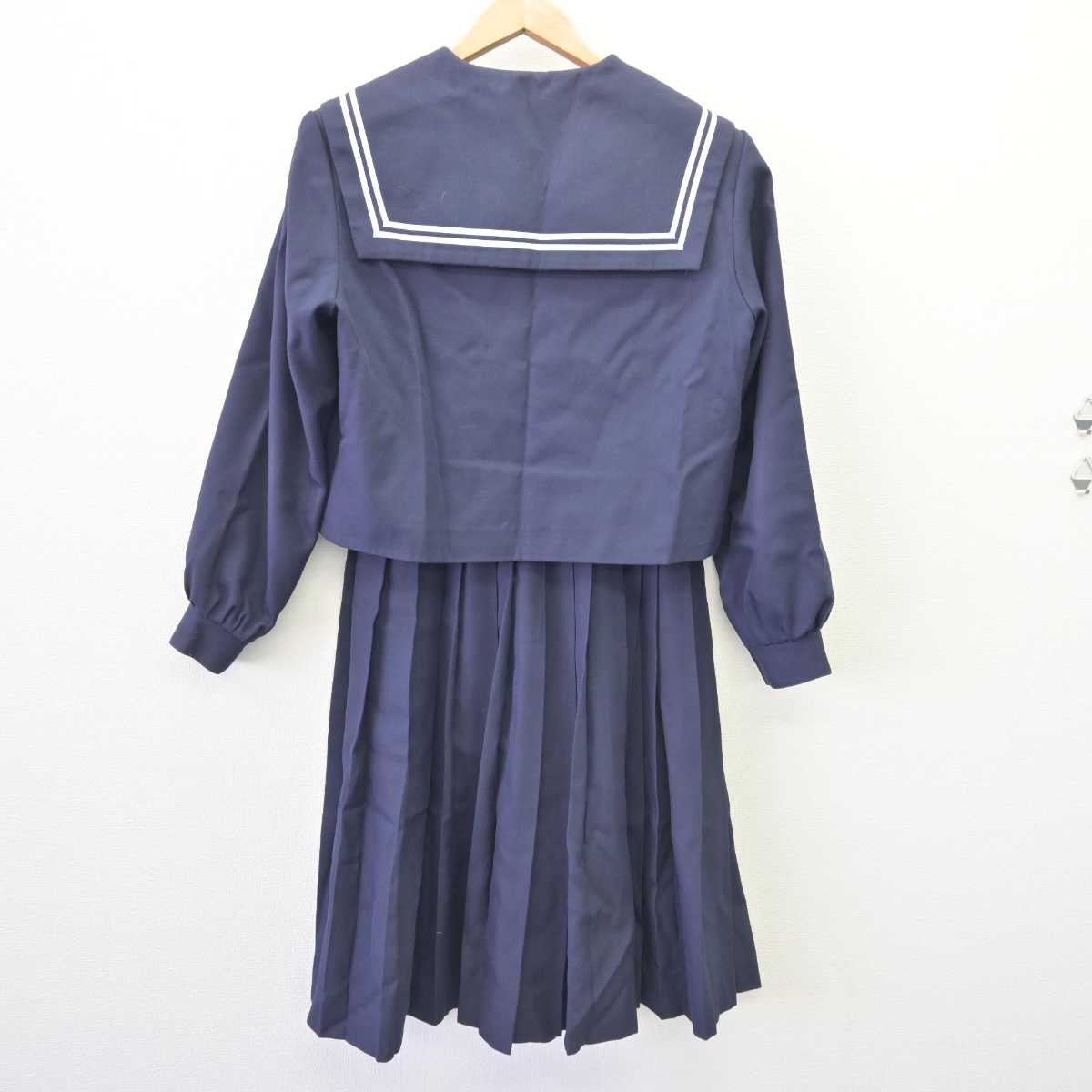 【中古】愛知県 十四山中学校 女子制服 2点 (セーラー服・スカート) sf069129