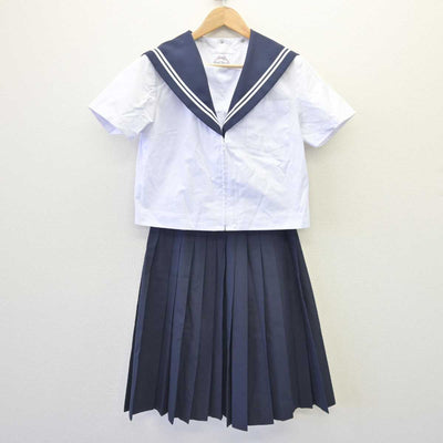 【中古】愛知県 十四山中学校 女子制服 2点 (セーラー服・スカート) sf069131