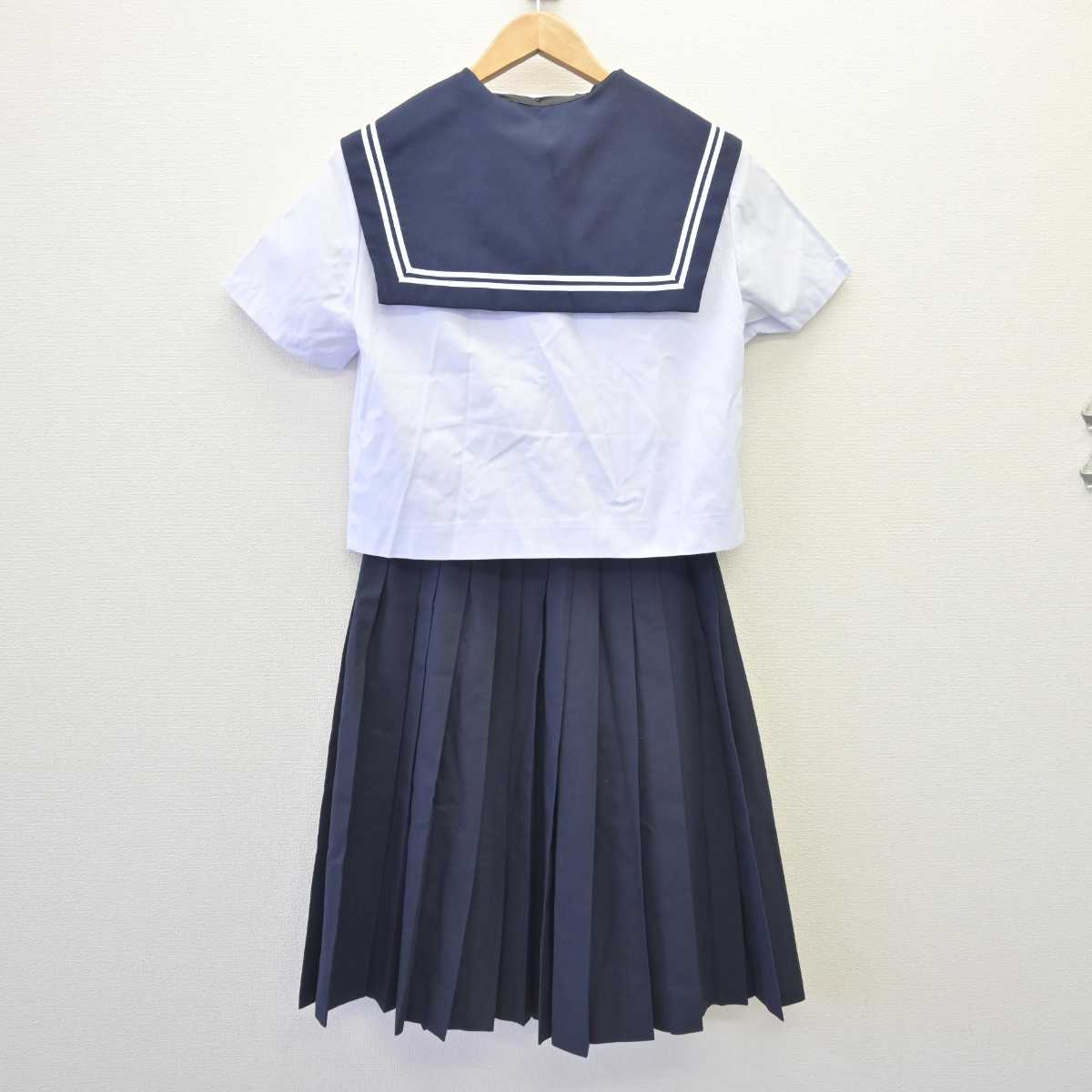 【中古】愛知県 十四山中学校 女子制服 2点 (セーラー服・スカート) sf069131