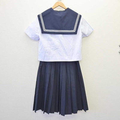 【中古】愛知県 十四山中学校 女子制服 2点 (セーラー服・スカート) sf069131