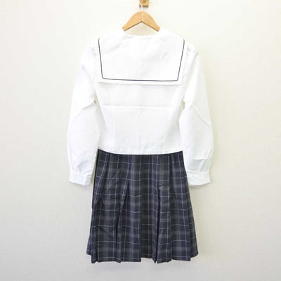 【中古】愛知県 菊華高等学校 女子制服 2点 (セーラー服・スカート) sf069138