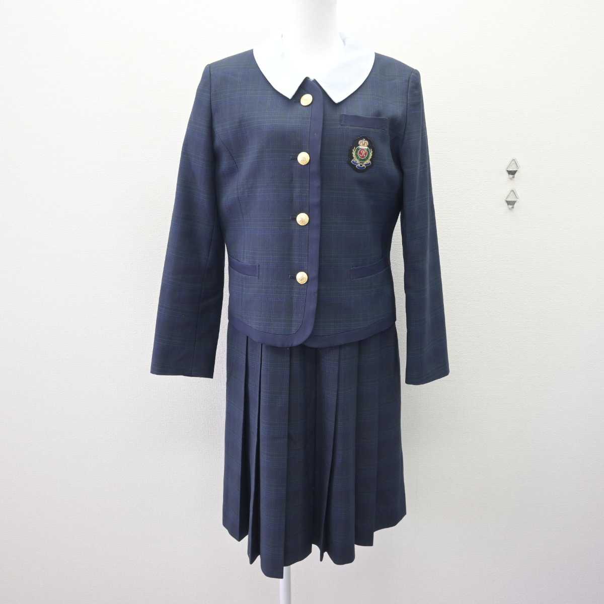 【中古】熊本県 熊本国府高等学校 女子制服 3点 (ブレザー・シャツ・ジャンパースカート) sf069145