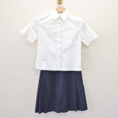 【中古】広島県 広島女学院中学高等学校 女子制服 3点 (ニットベスト・シャツ・スカート) sf069150