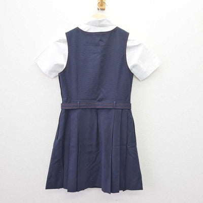 【中古】広島県 広島女学院中学高等学校 女子制服 2点 (シャツ・ジャンパースカート) sf069156