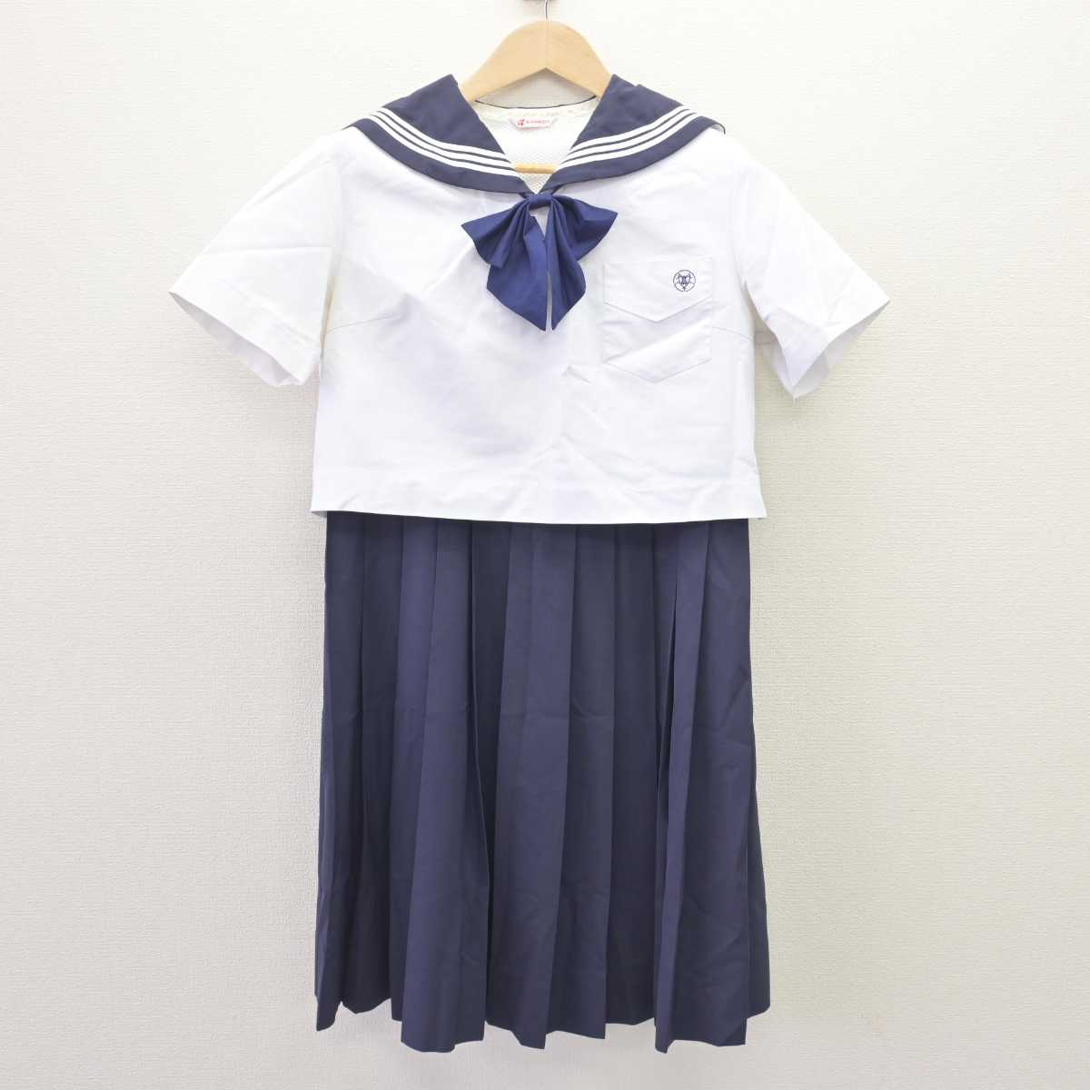 【中古】福岡県 精華女子高等学校 女子制服 3点 (セーラー服・ジャンパースカート) sf069183