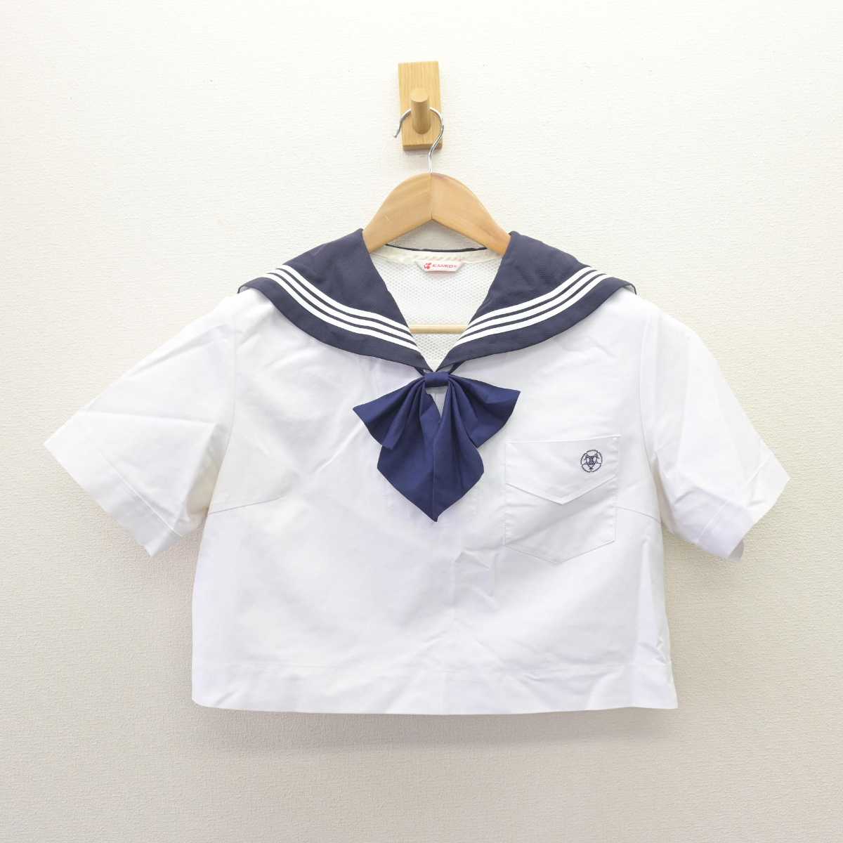 【中古】福岡県 精華女子高等学校 女子制服 3点 (セーラー服・ジャンパースカート) sf069183