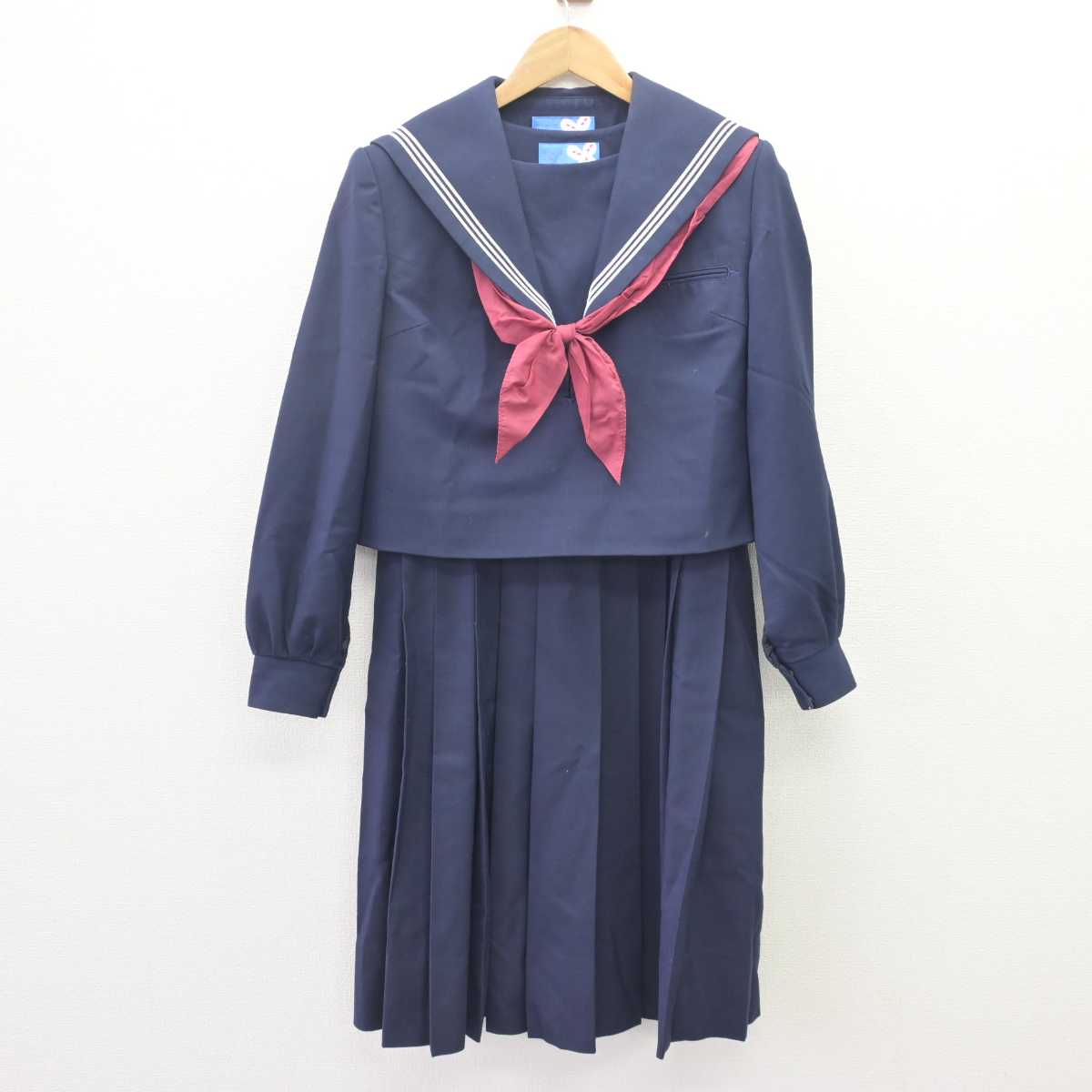 【中古】 学校名不明 女子制服 3点 (セーラー服・ジャンパースカート) sf069190