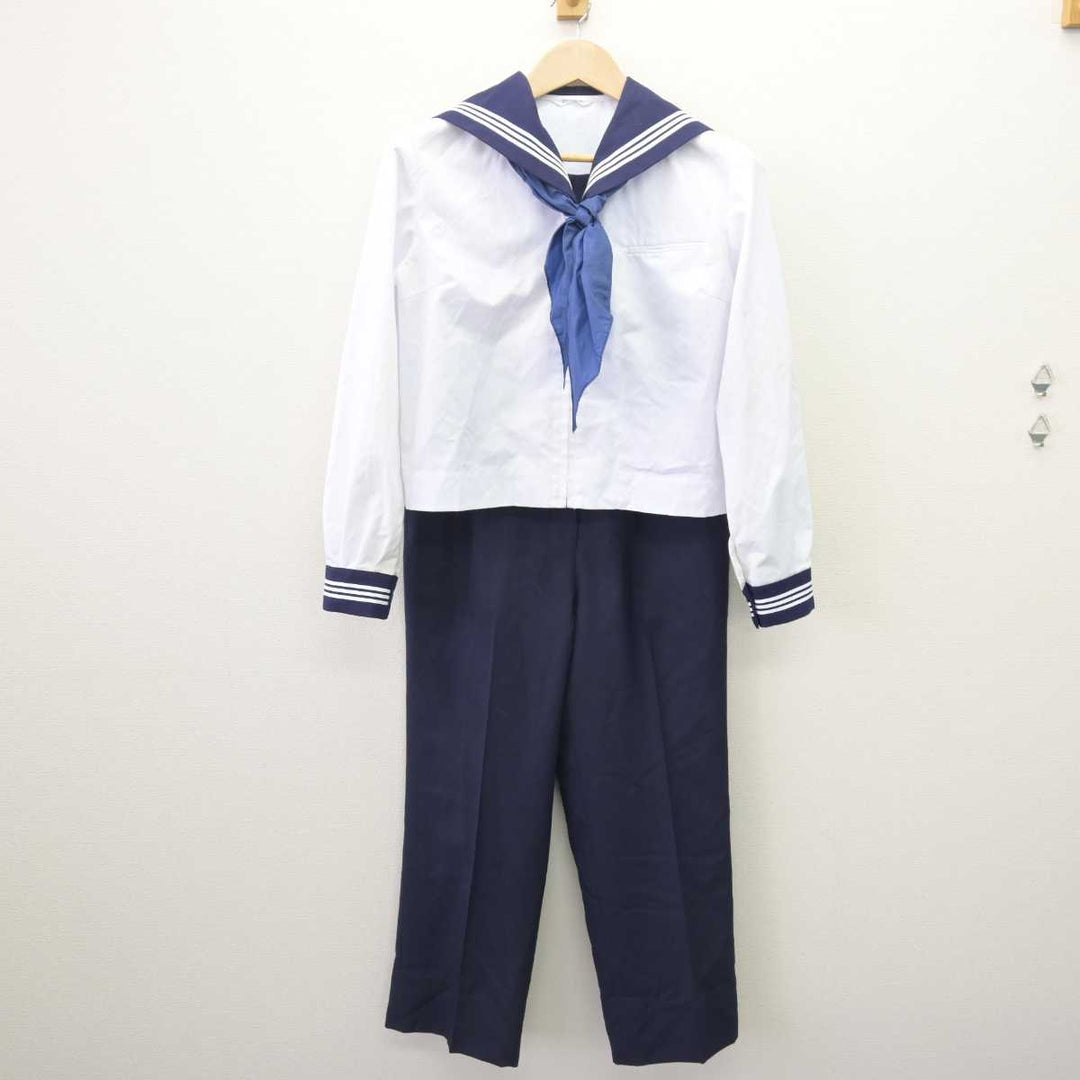 中古】埼玉県 福岡中学校 女子制服 3点 (セーラー服・ズボン