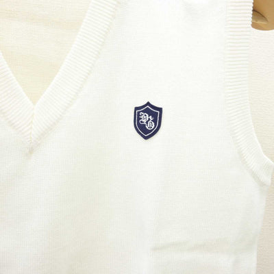 【中古】東京都 山脇学園中学校・高等学校 女子制服 2点 (ニットベスト・シャツ) sf069422