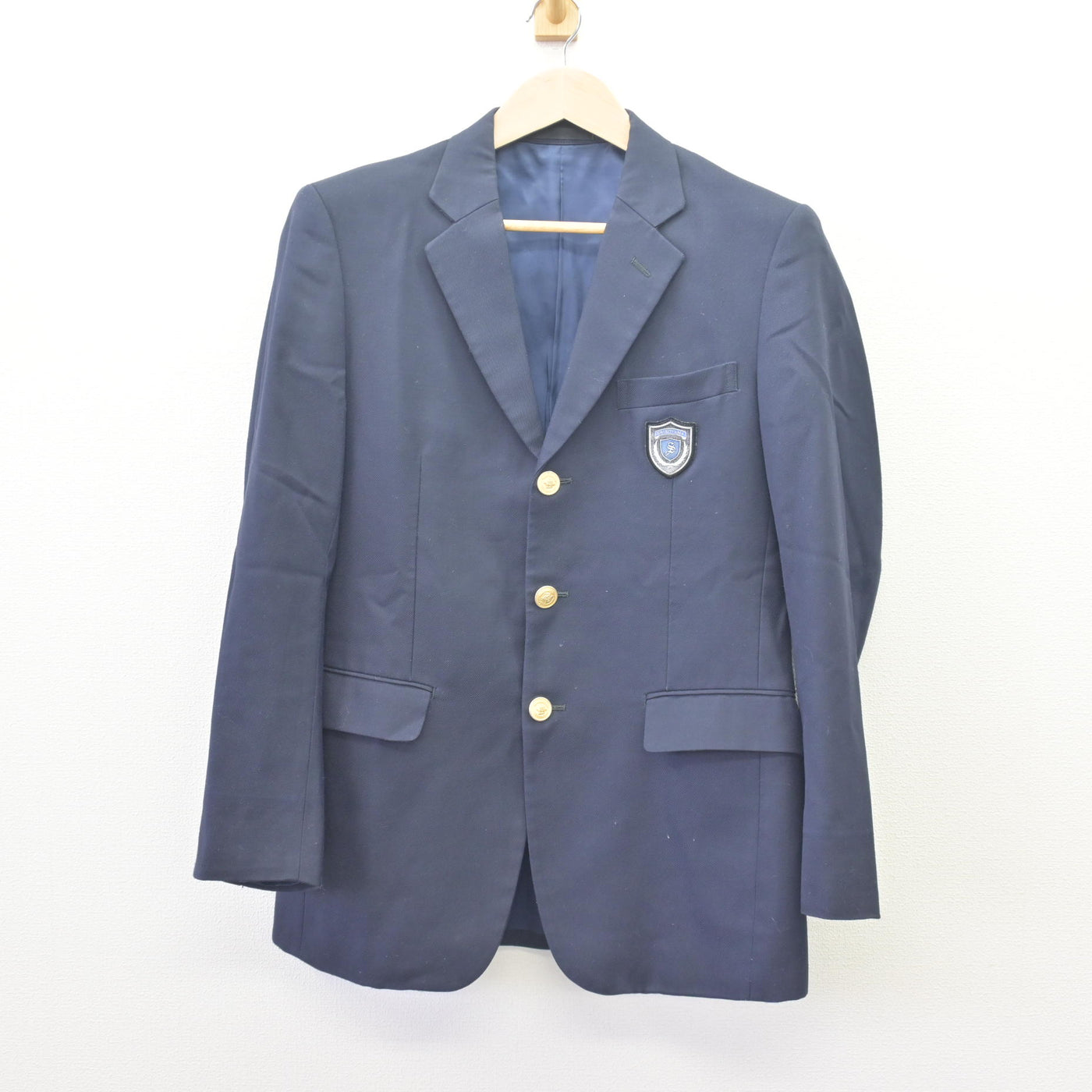 【中古】愛知県 城山中学校 男子制服 3点 (ブレザー・ズボン) sf069841