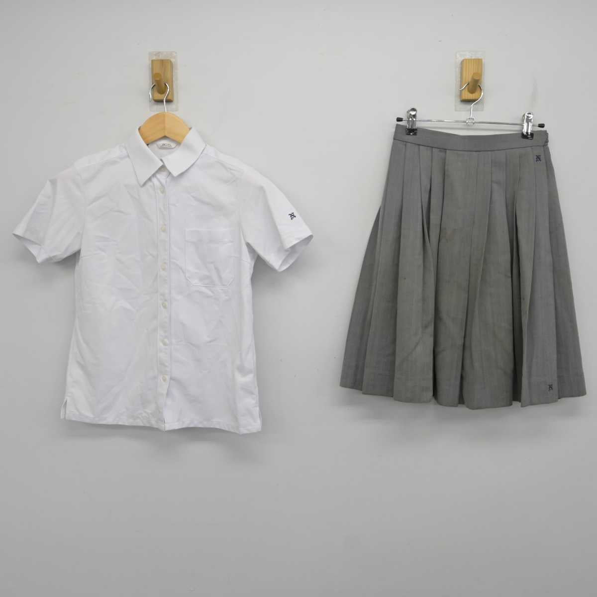 【中古】愛知県 長久手高等学校 女子制服 2点 (シャツ・スカート) sf070008