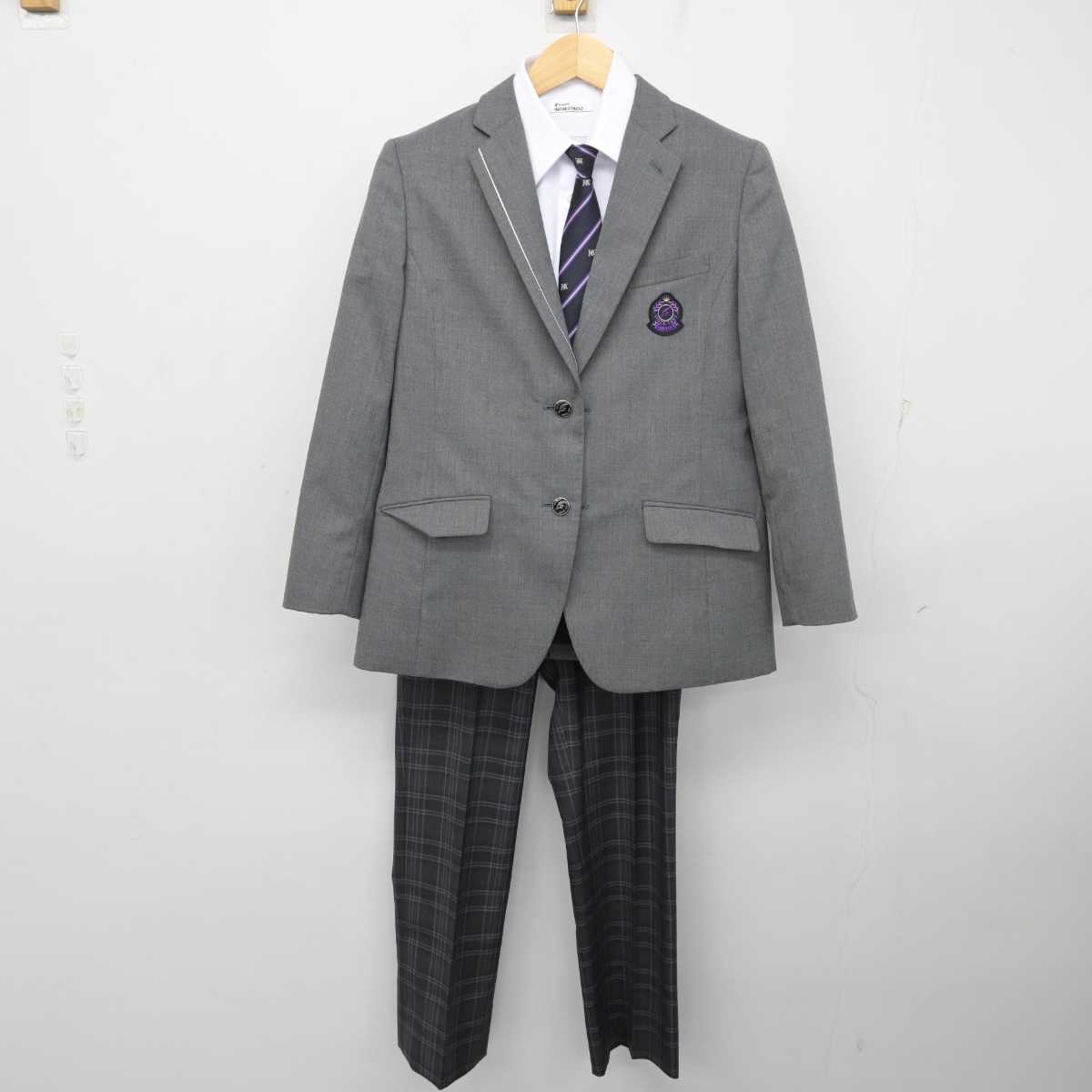 【中古】静岡県 オイスカ浜松国際高等学校 女子制服 4点 (ブレザー・シャツ・ズボン) sf070012