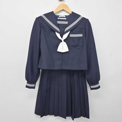 【中古】静岡県 入野中学校 女子制服 3点 (セーラー服・スカート) sf070016