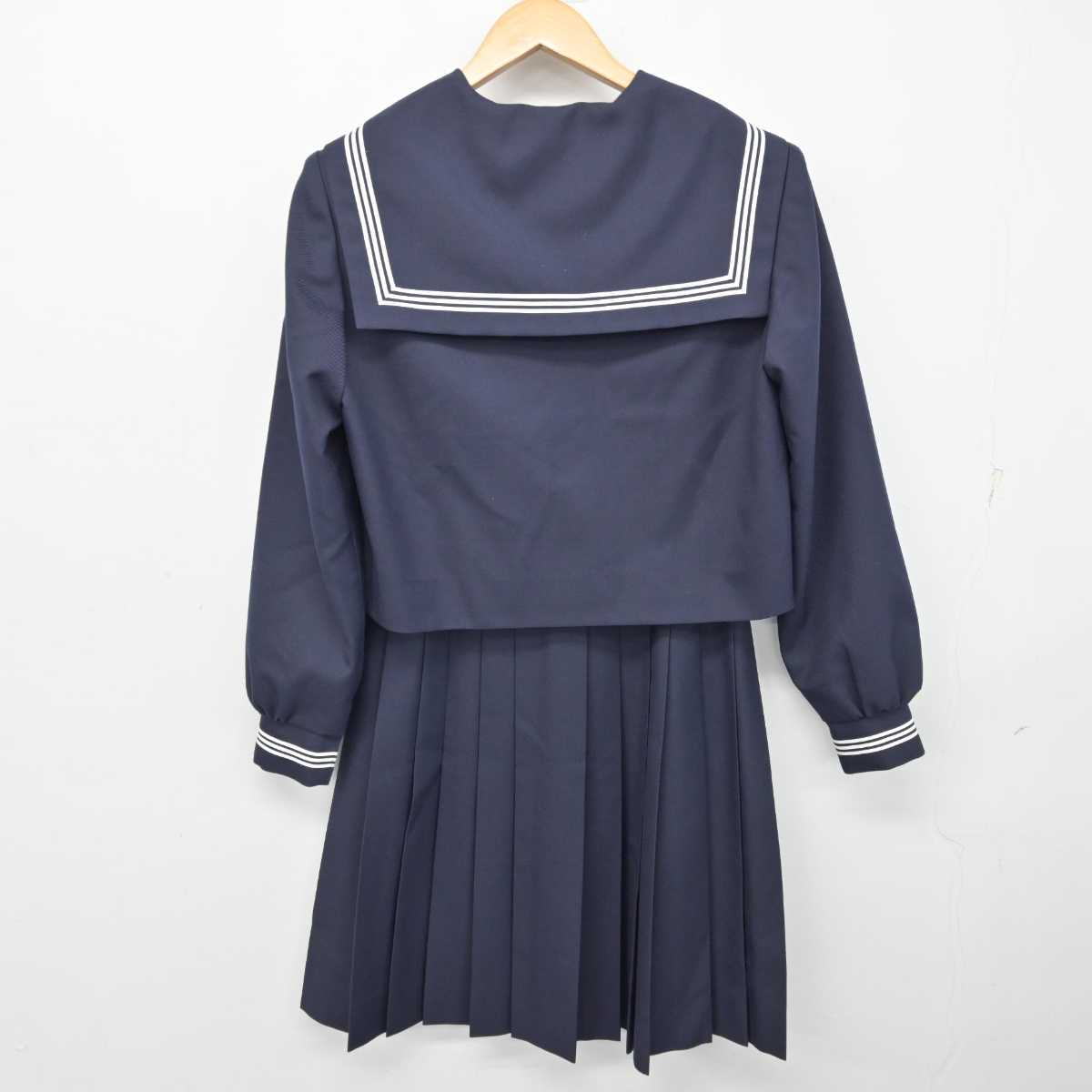 【中古】静岡県 入野中学校 女子制服 3点 (セーラー服・スカート) sf070016