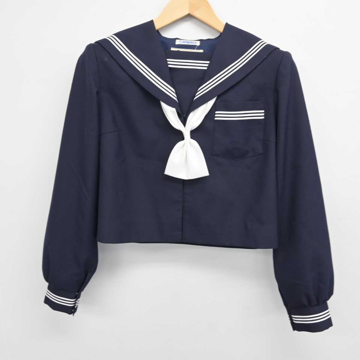 【中古】静岡県 入野中学校 女子制服 3点 (セーラー服・スカート) sf070016