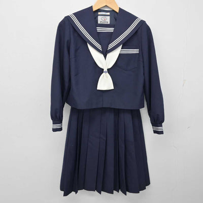 【中古】静岡県 入野中学校　 女子制服 4点 (セーラー服・スカート) sf070017