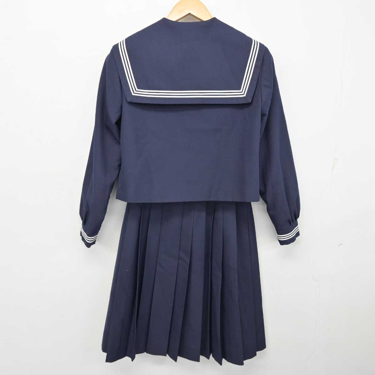 【中古】静岡県 入野中学校　 女子制服 4点 (セーラー服・スカート) sf070017