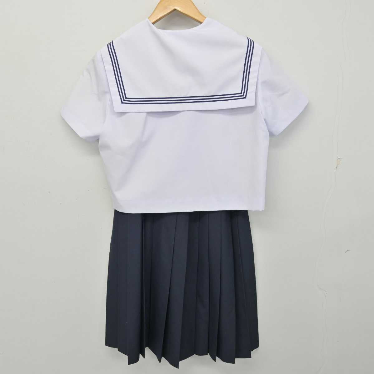 【中古】静岡県 入野中学校　 女子制服 3点 (セーラー服・スカート) sf070018