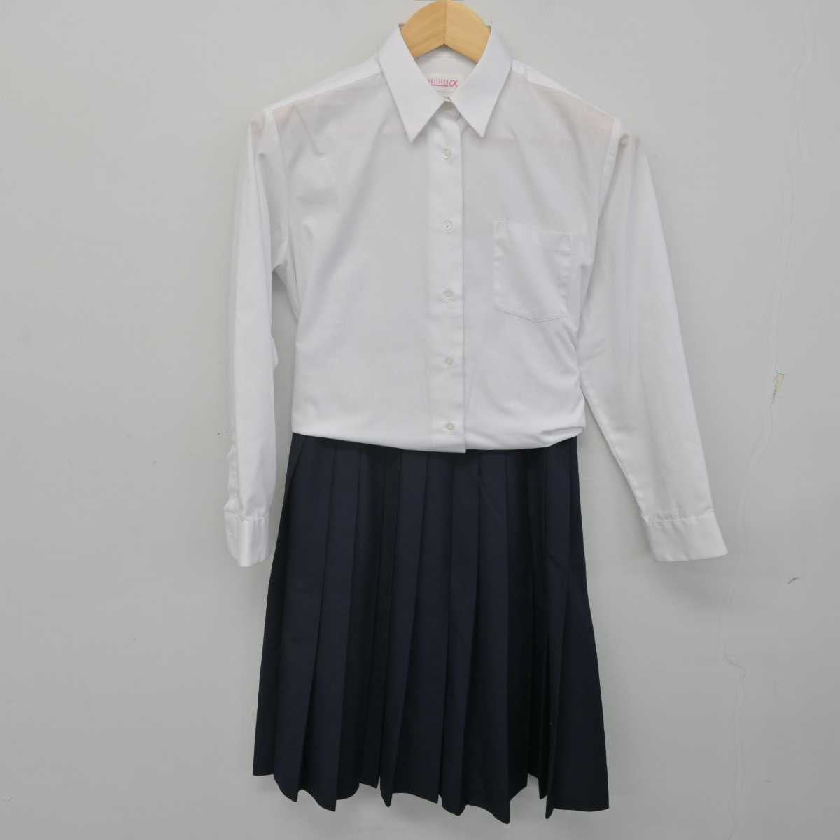 【中古】北海道 中島中学校 女子制服 3点 (ブレザー・シャツ・スカート) sf070020