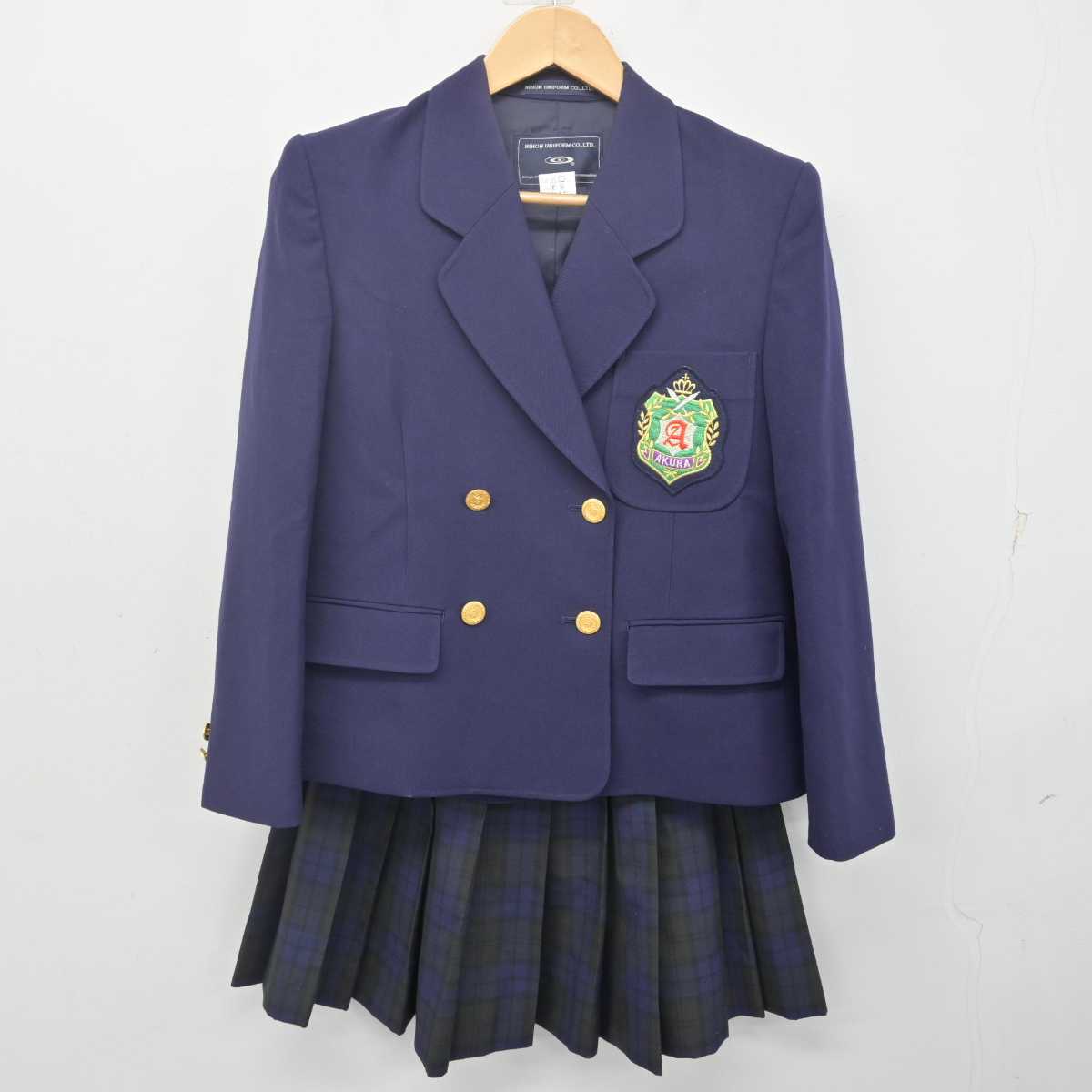 【中古】兵庫県 安倉中学校 女子制服 2点 (ブレザー・スカート) sf070023