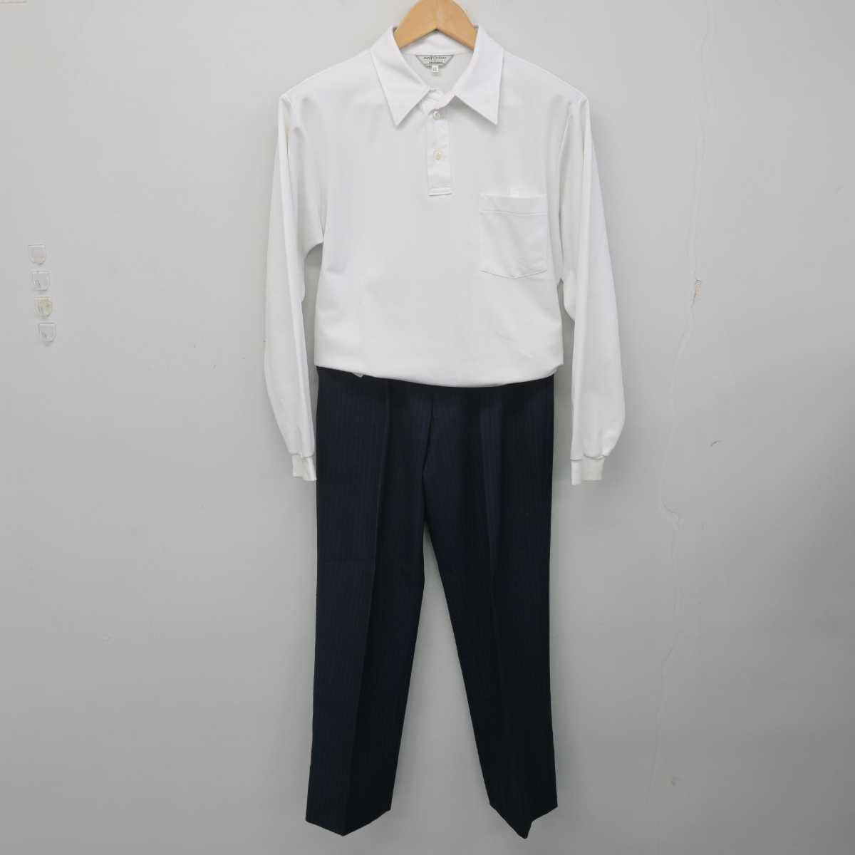 【中古】兵庫県 安倉中学校 男子制服 3点 (ブレザー・シャツ・ズボン) sf070027