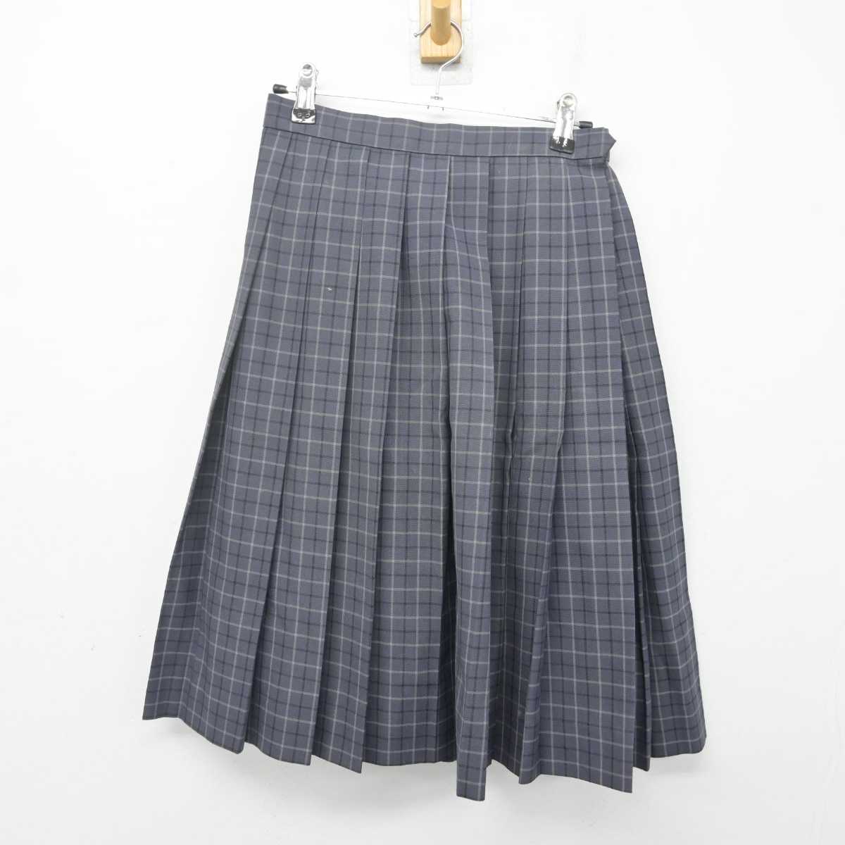 【中古】兵庫県 宝塚高等学校 女子制服 3点 (ニットベスト・シャツ・スカート) sf070029