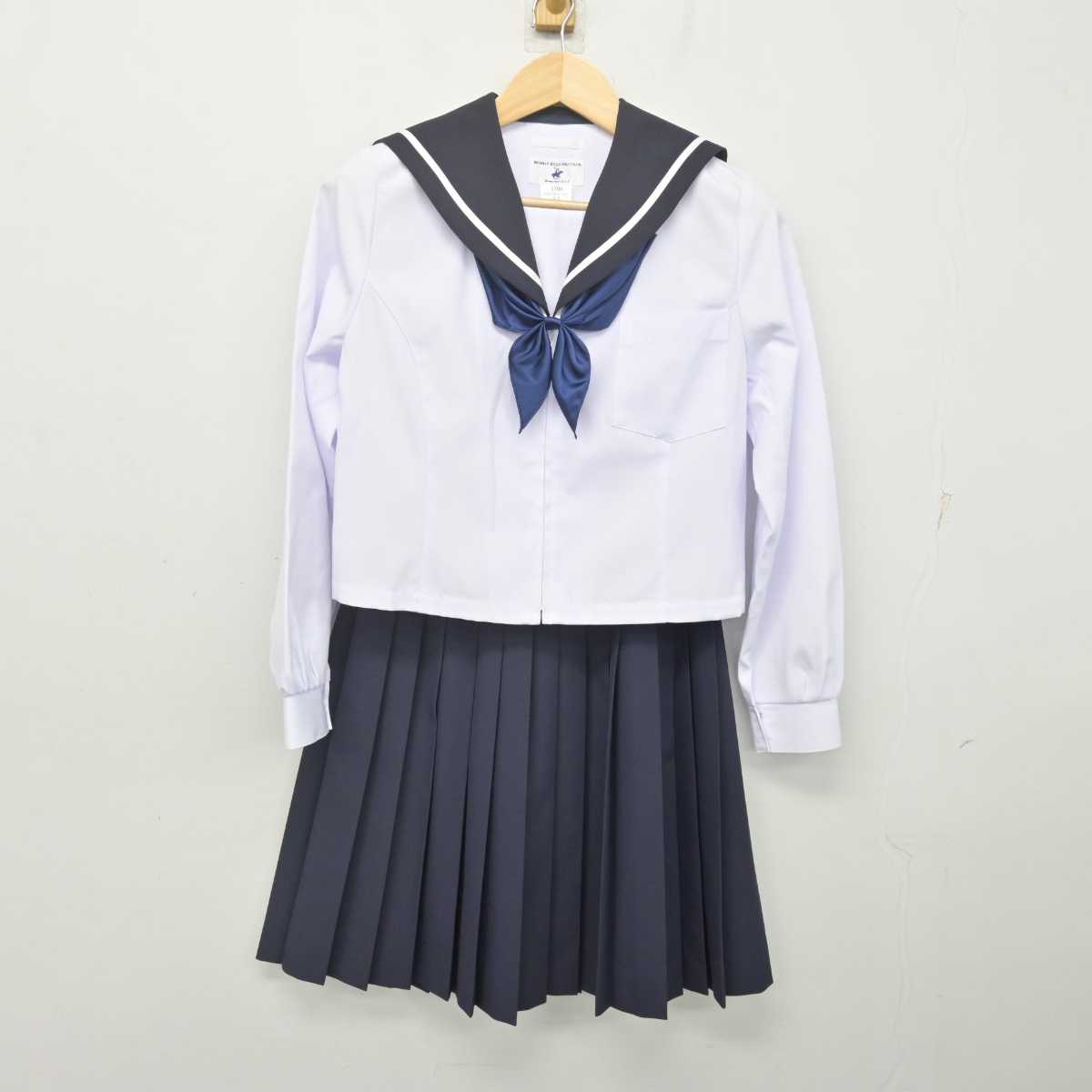 【中古】岐阜県 美濃加茂市立西中学校 女子制服 3点 (セーラー服・スカート) sf070035