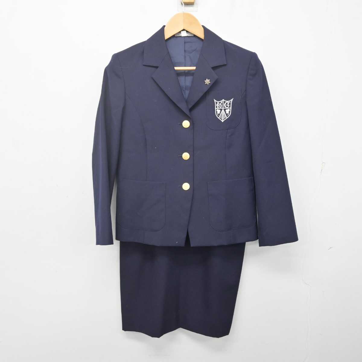 【中古】兵庫県 甲南女子大学 女子制服 3点 (ジャケット・スカート) sf070045