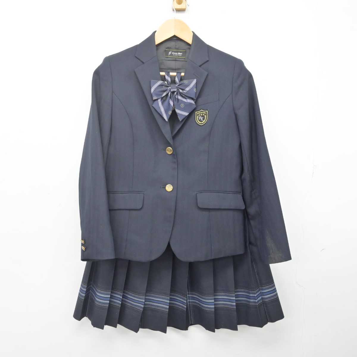 【中古】千葉県 船橋古和釜高等学校 女子制服 4点 (ブレザー・スカート) sf070046