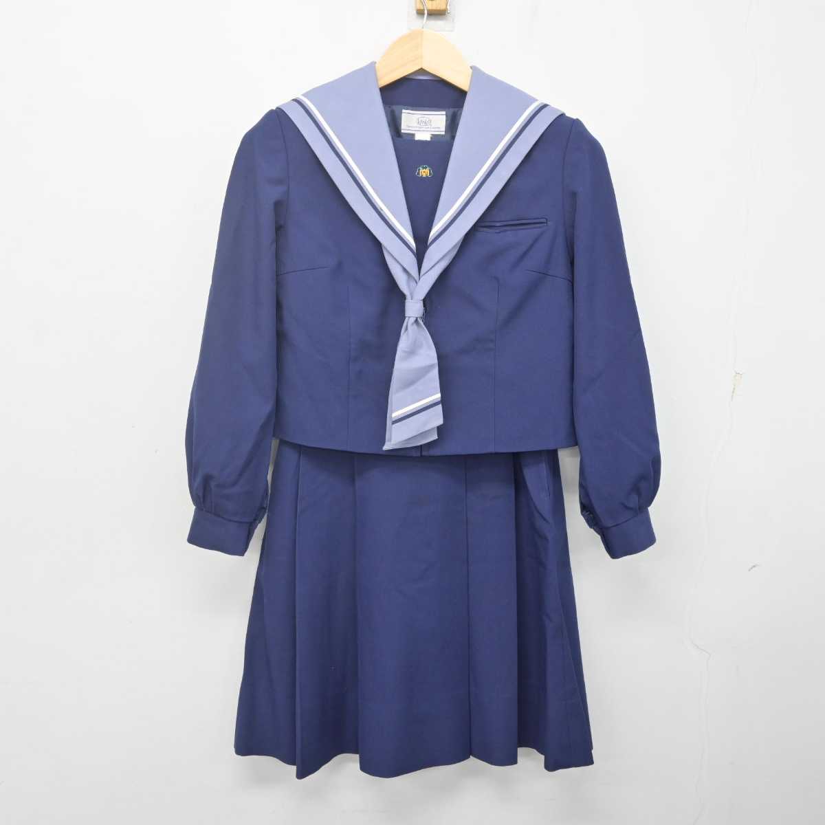 【中古】千葉県 富里南中学校 女子制服 3点 (セーラー服・スカート) sf070061