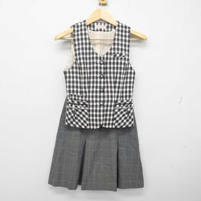 【中古】 事務服 女子制服 2点 (ベスト・スカート) sf070064