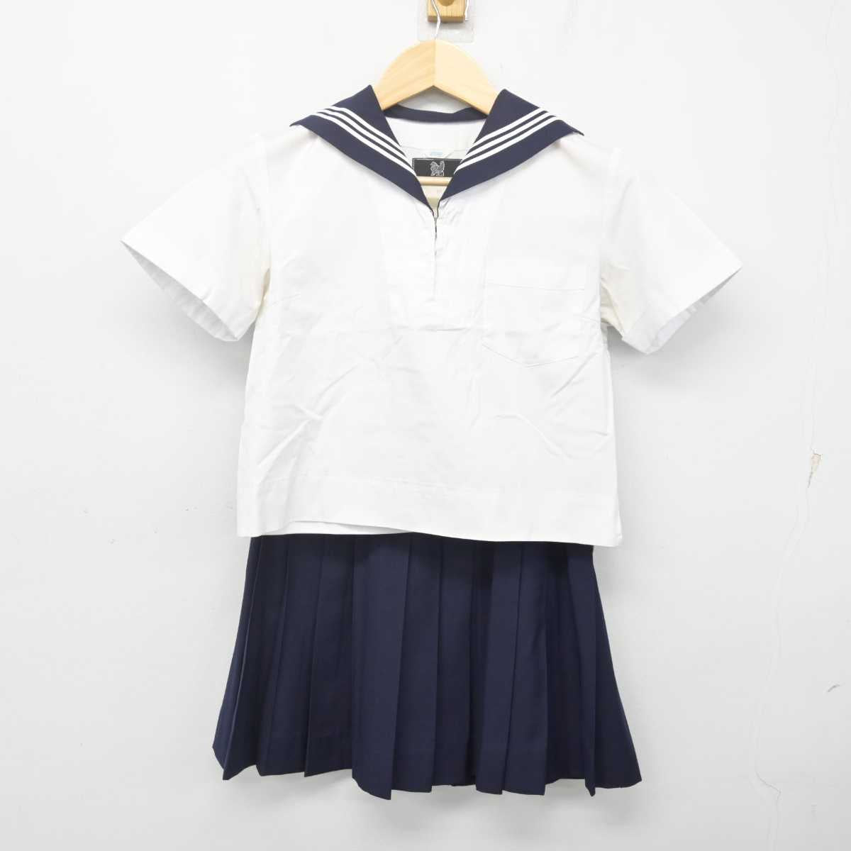 【中古】東京都 実践女子学園中学校 女子制服 2点 (セーラー服・スカート) sf070066