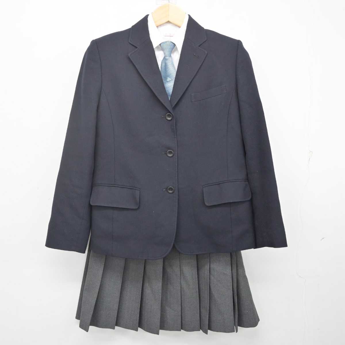 【中古】香川県 英明高等学校 女子制服 4点 (ブレザー・シャツ・スカート) sf070079