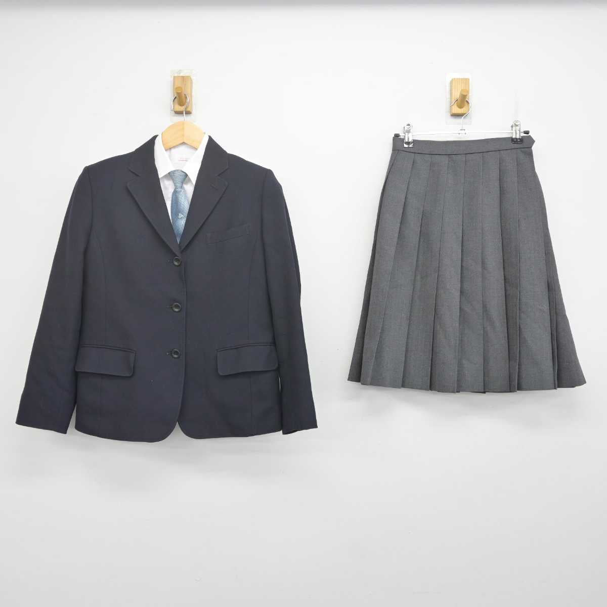 【中古】香川県 英明高等学校 女子制服 4点 (ブレザー・シャツ・スカート) sf070079