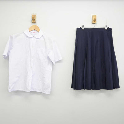 【中古】千葉県 松戸市立第四中学校 女子制服 2点 (シャツ・スカート) sf070085