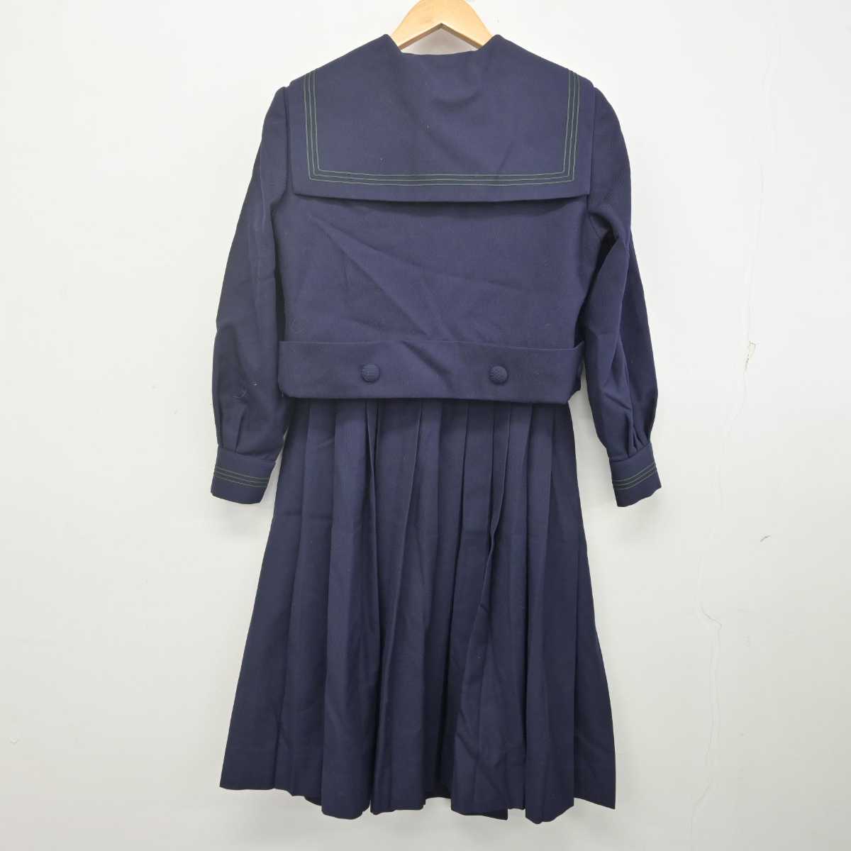 【中古】大阪府 樟蔭高等学校 女子制服 4点 (セーラー服・スカート) sf070086