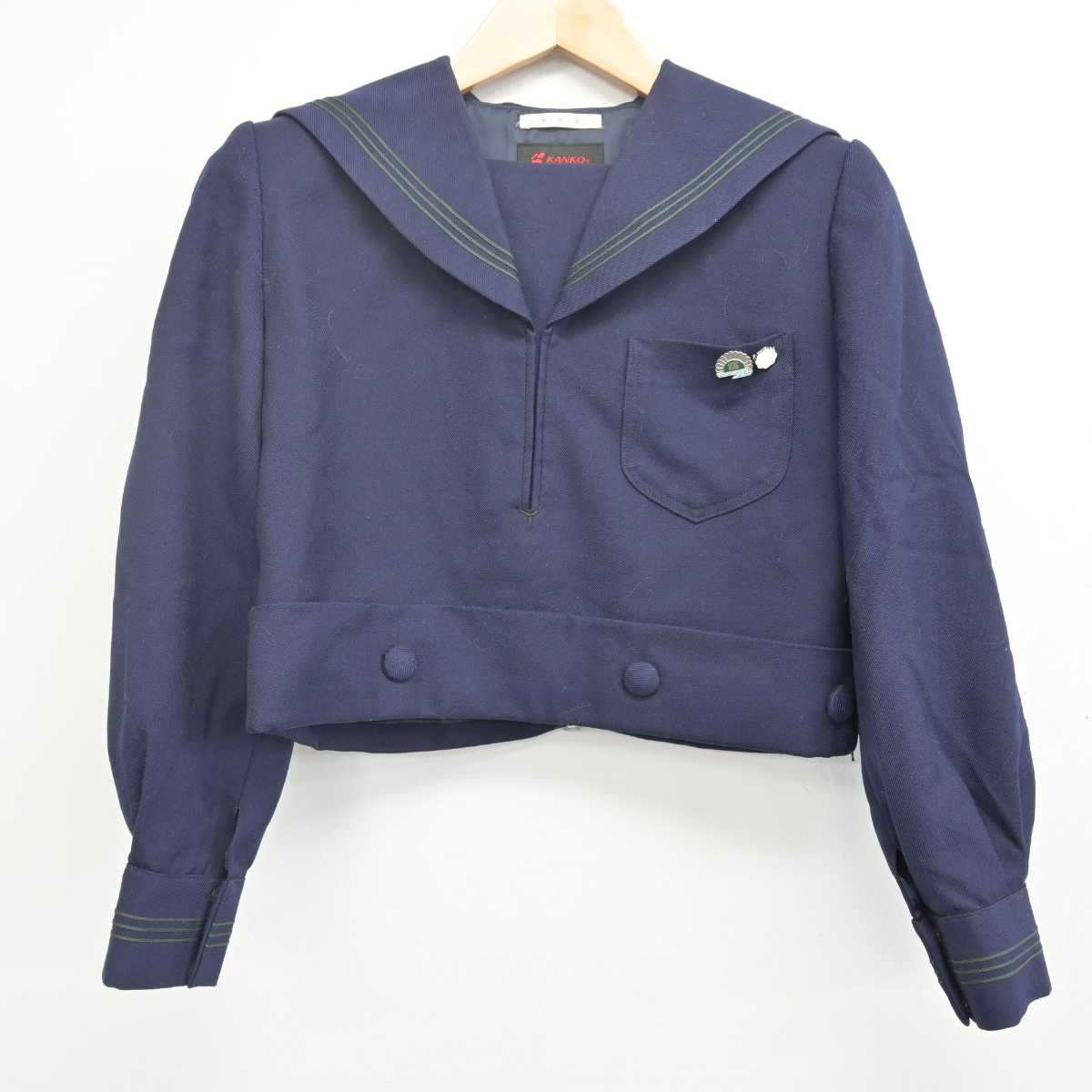 【中古】大阪府 樟蔭高等学校 女子制服 4点 (セーラー服・スカート) sf070086