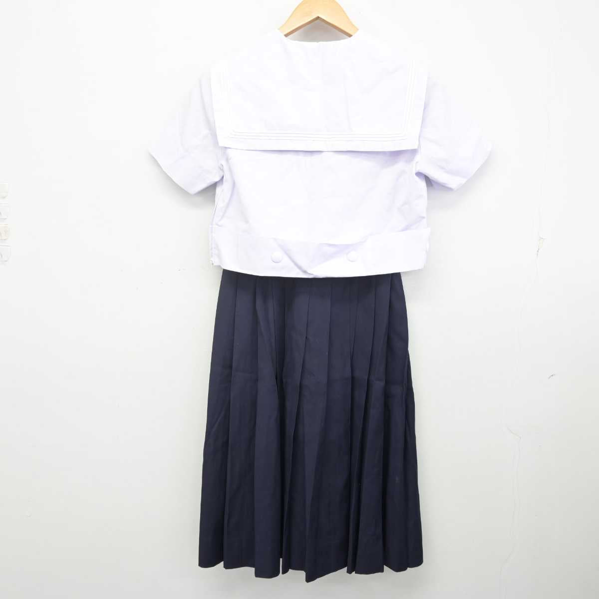 【中古】大阪府 樟蔭高等学校 女子制服 3点 (セーラー服・スカート) sf070087